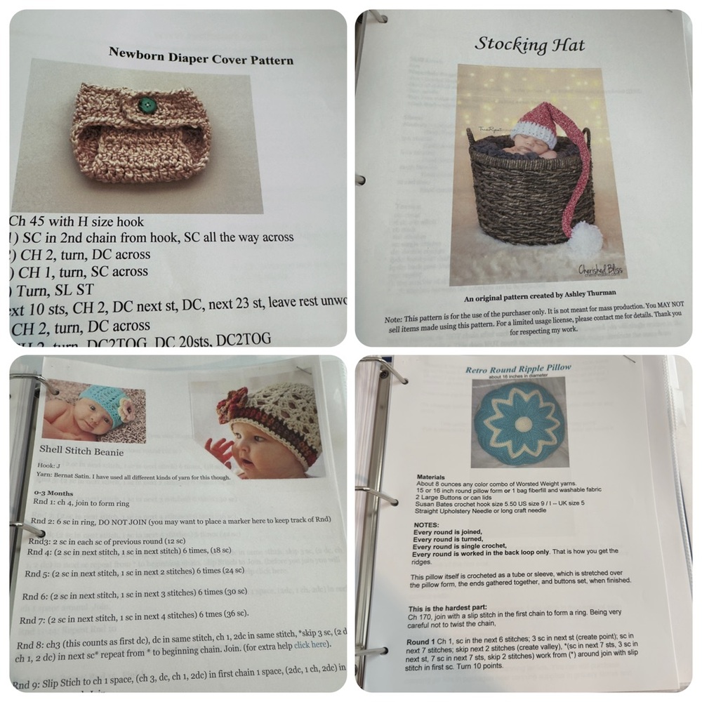 Crochet Project Binder With Over 40 Patterns - Picture 11 of 11